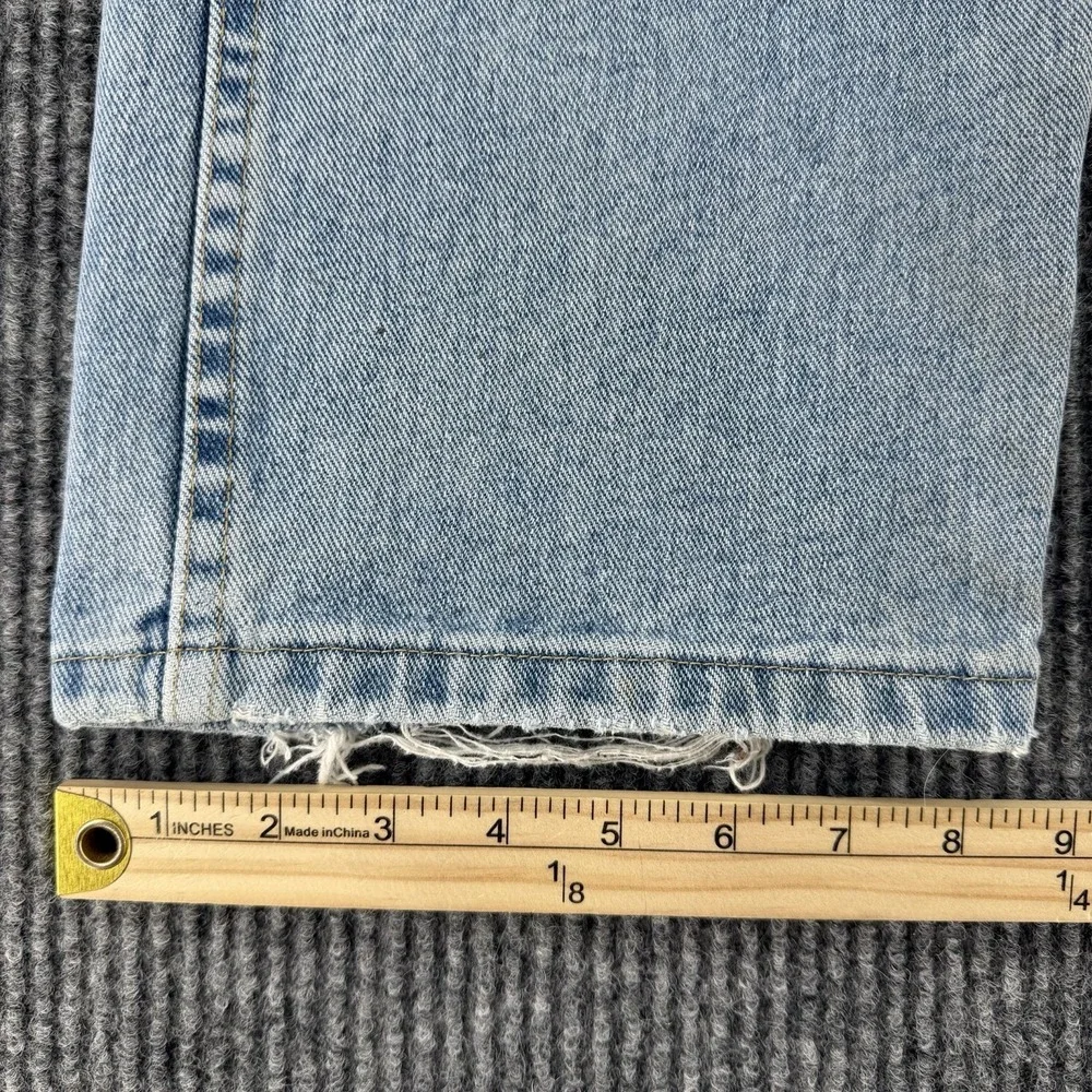 Wrangler Vintage Light Wash Jeans Distressed Workwear Grunge 40x33 Mens